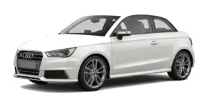 Audi S1 (8X) in Weiss, Dreiviertelansicht von vorne links