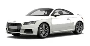 Audi TTS (8S) in Weiss, Dreiviertelansicht von vorne links