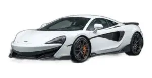 McLaren 600LT in Weiss, Dreiviertelansicht von vorne links