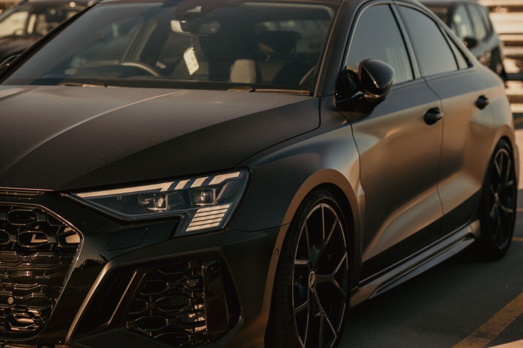 Audi-black sedan